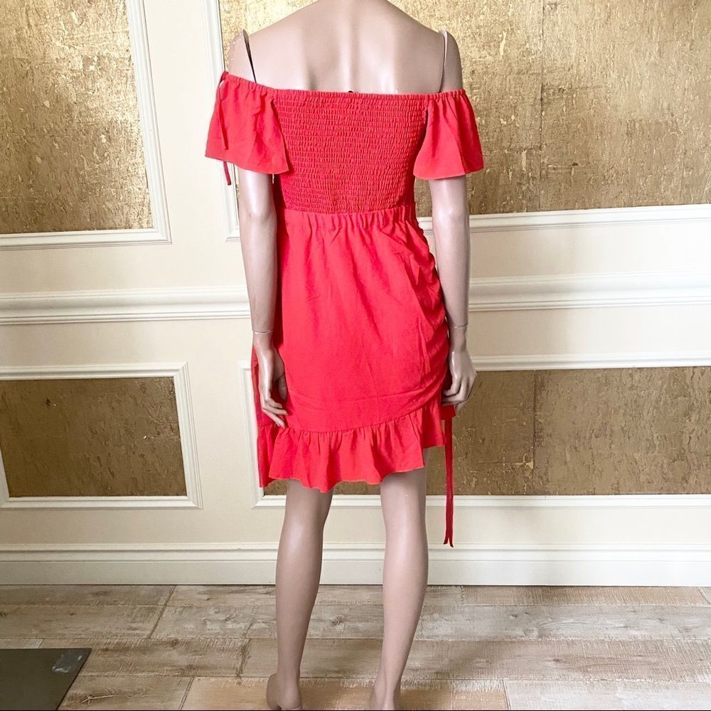NWT! Ali & Jay red off the shoulder mini dress XL - Picture 3 of 16